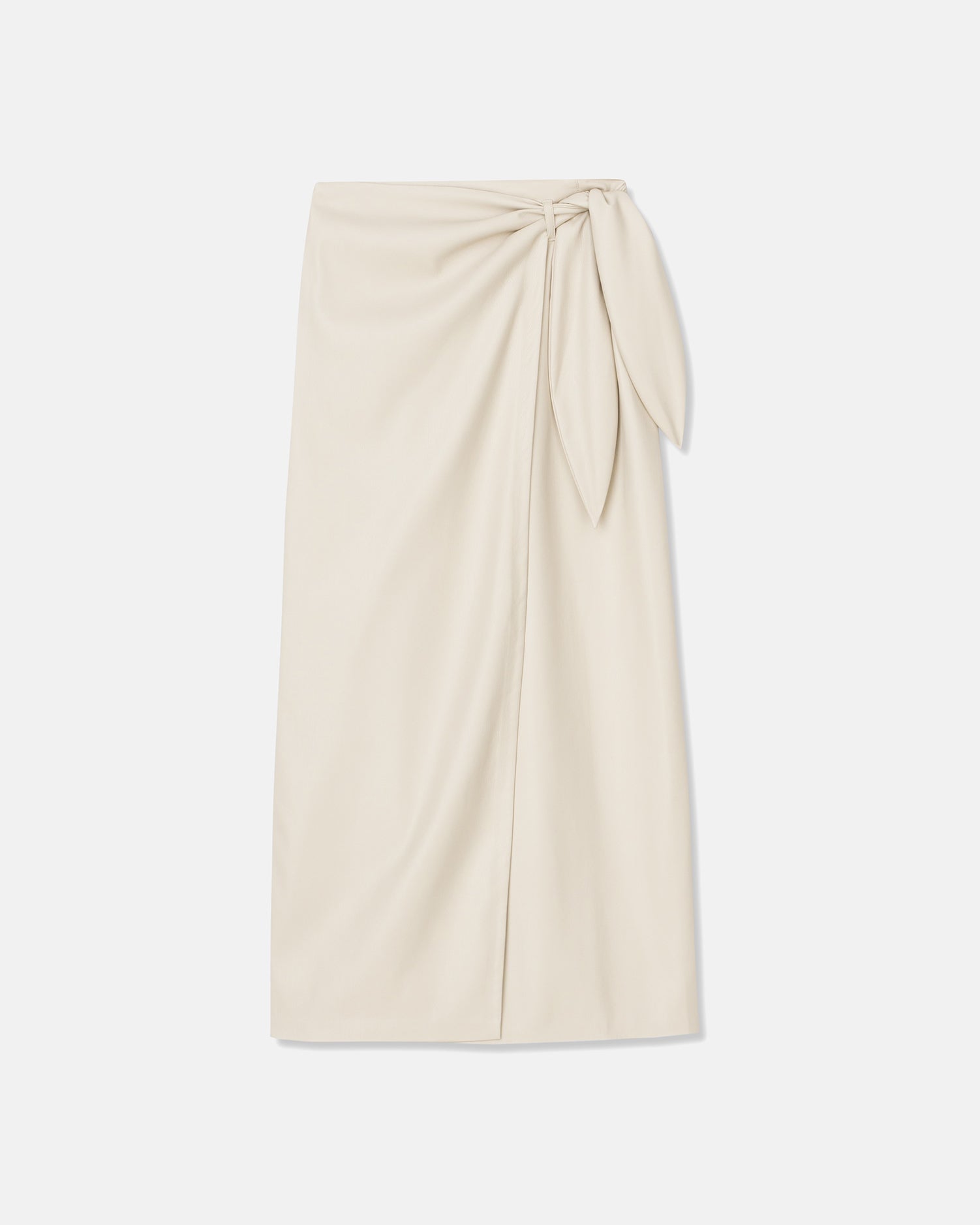 Nanushka Amas - Okobor™ Alt-Leather Sarong Skirt - Creme