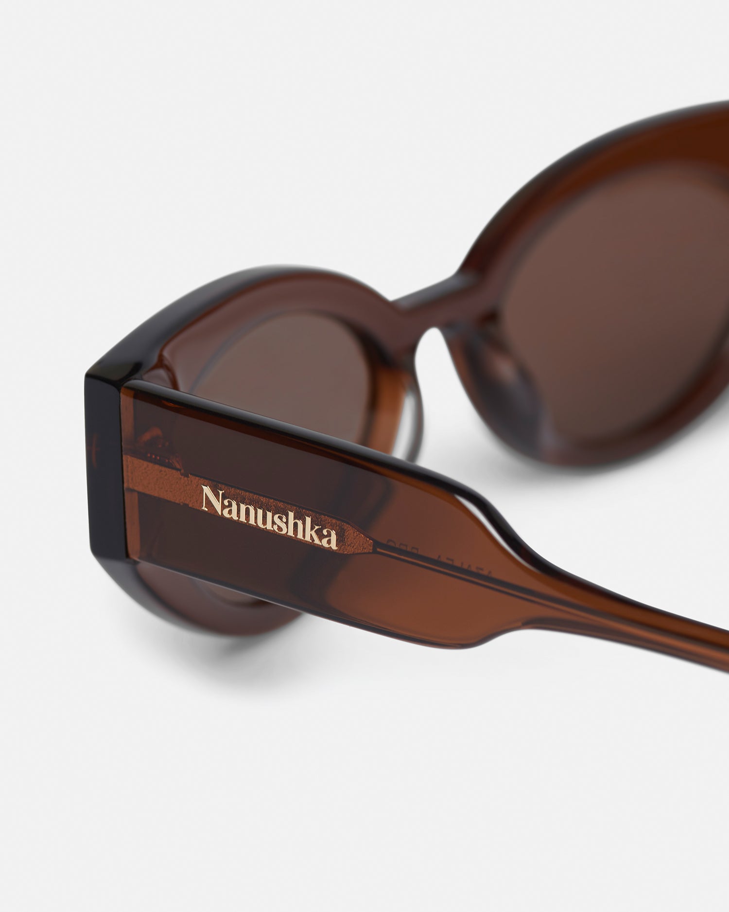 Nanushka Azalea - Bio-Plastic Cat-Eye Sunglasses - Brown