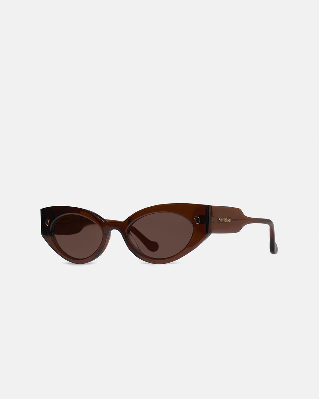 Nanushka Azalea - Bio-Plastic Cat-Eye Sunglasses - Brown