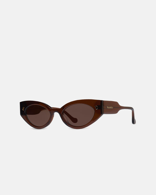 Nanushka Azalea - Bio-Plastic Cat-Eye Sunglasses - Brown