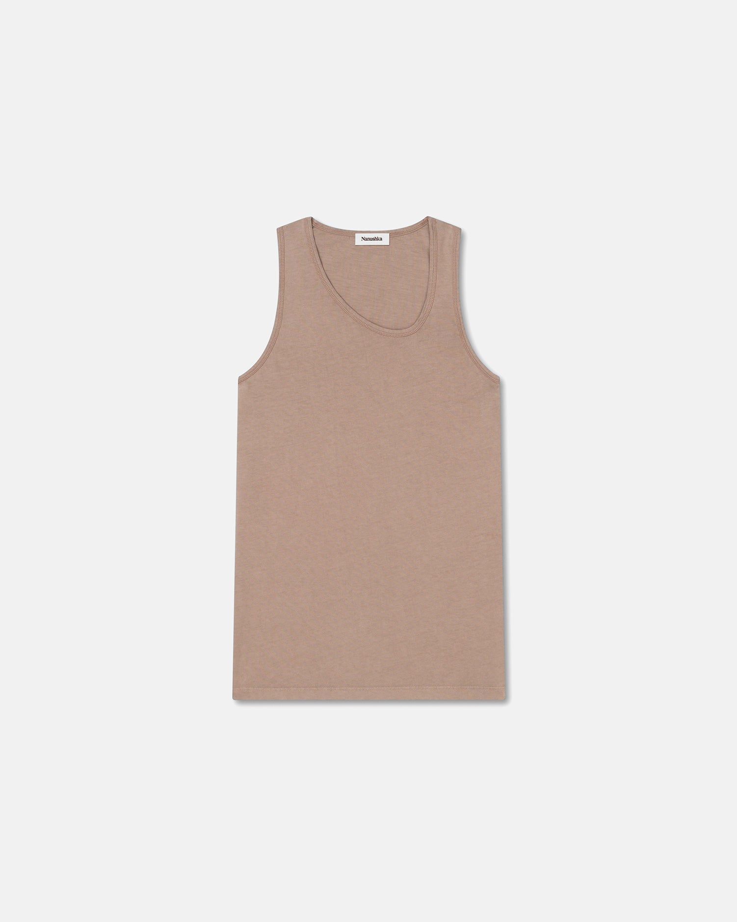 Nanushka Aziz - Organically Grown Cotton Tank Top - Nut