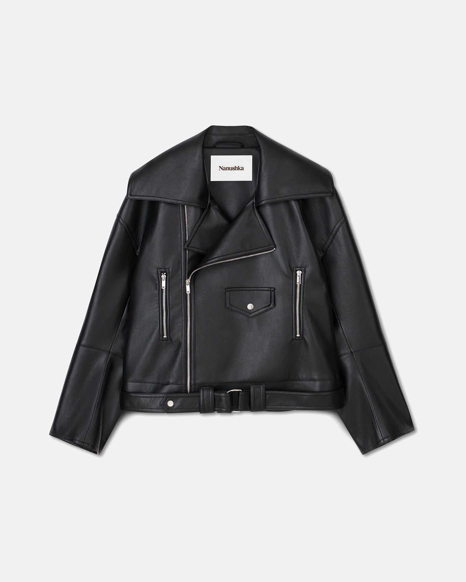 Nanushka Berti - Regenerated Leather Jacket - Black