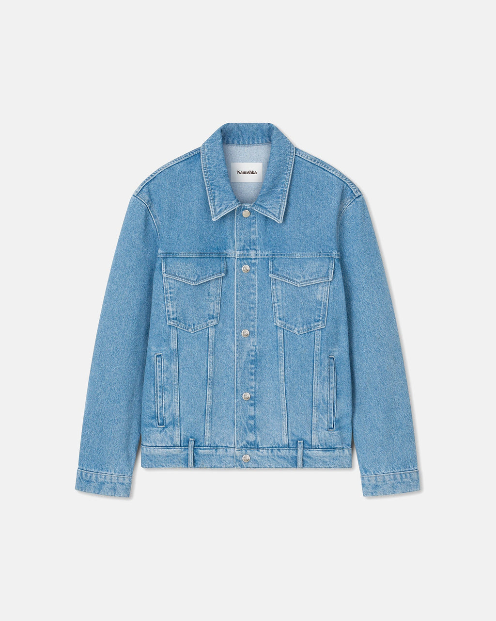 Nanushka Boyce - Patch Pocket Denim Jacket - Eco Light Wash