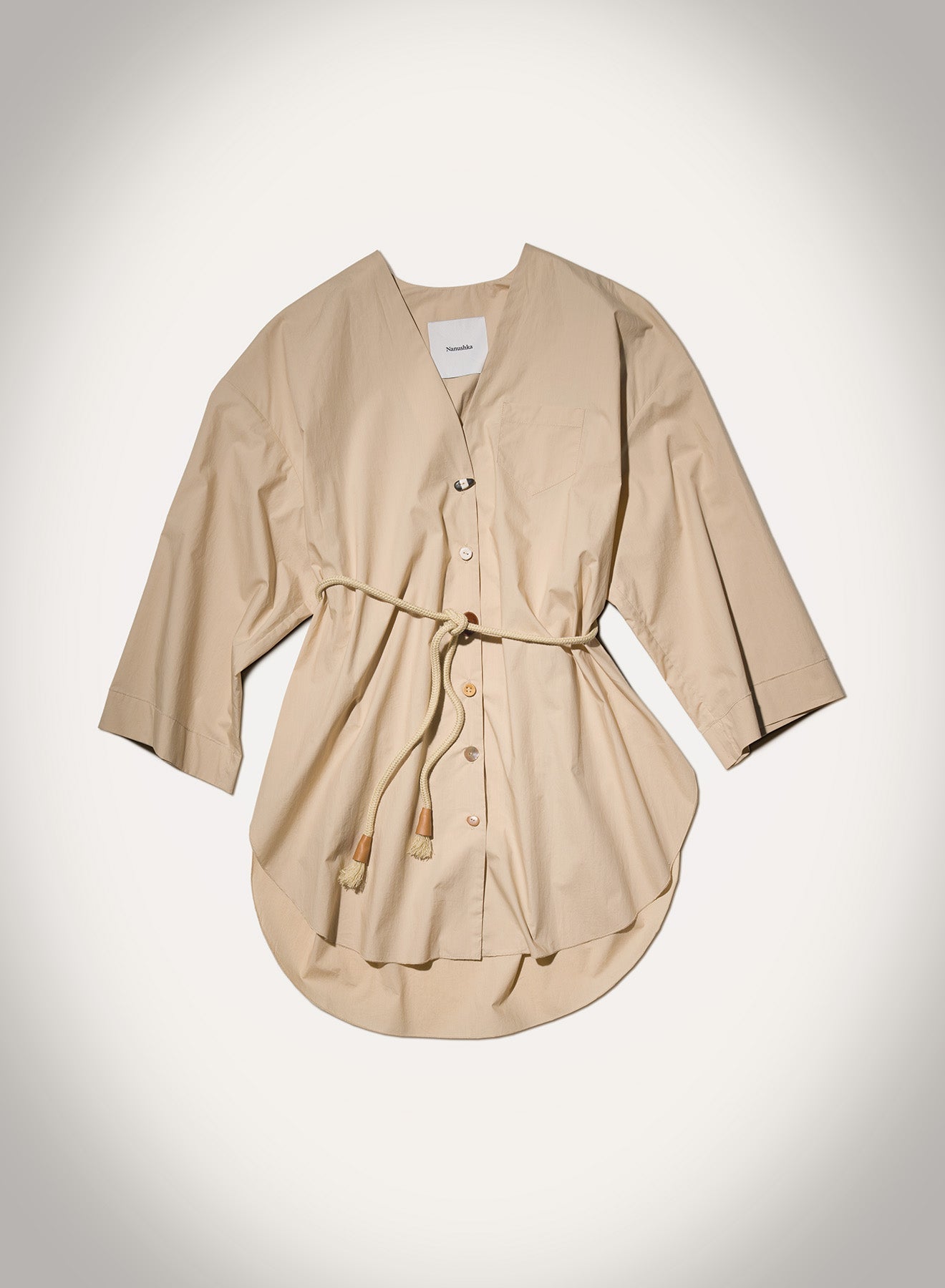 Nanushka Nani - Light Poplin Top - Beige