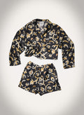 Nanushka Dylla - Printed Tailored Silk Twill Shorts - Black Floral