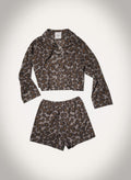 Nanushka Vally - Cropped Cotton Voile Shirt - Crayon Ocelot