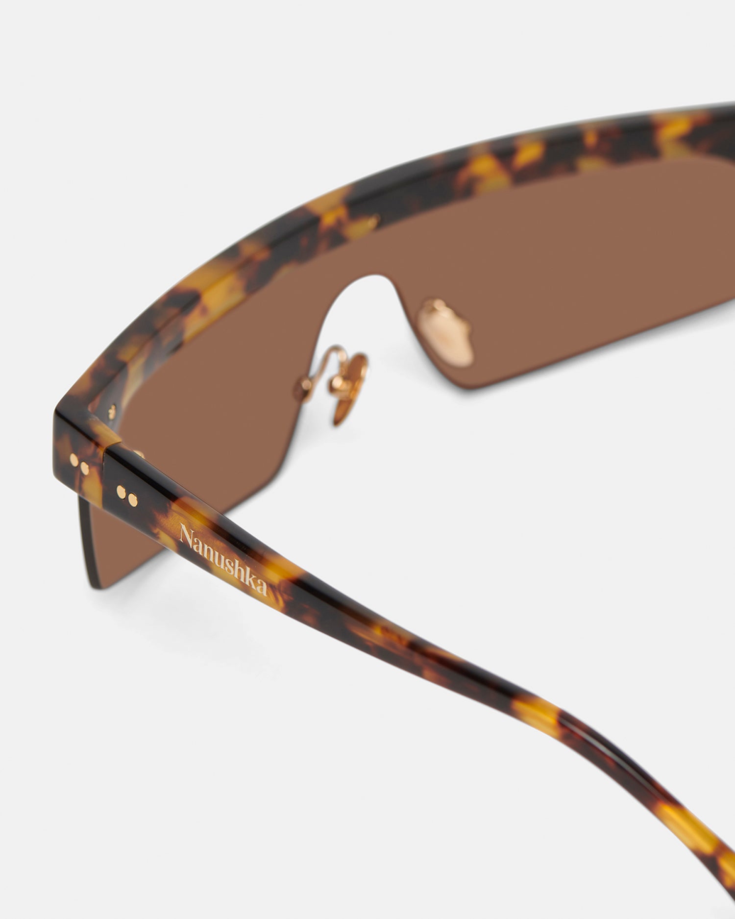 Nanushka Callias - Bio-Plastic Sunglasses - Dark Amber