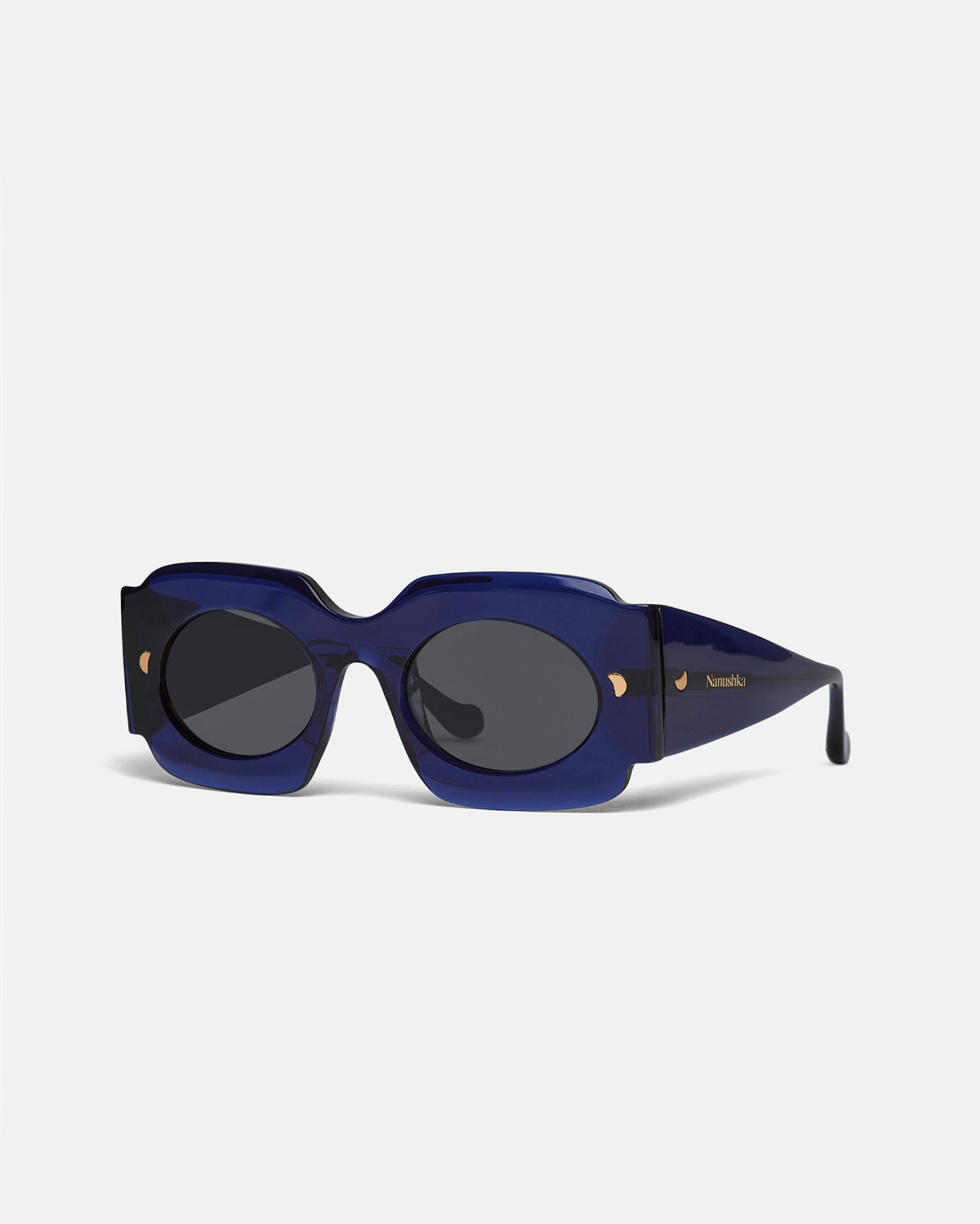 Nanushka Cathi - Bio-Plastic Square-Frame Sunglasses - Navy
