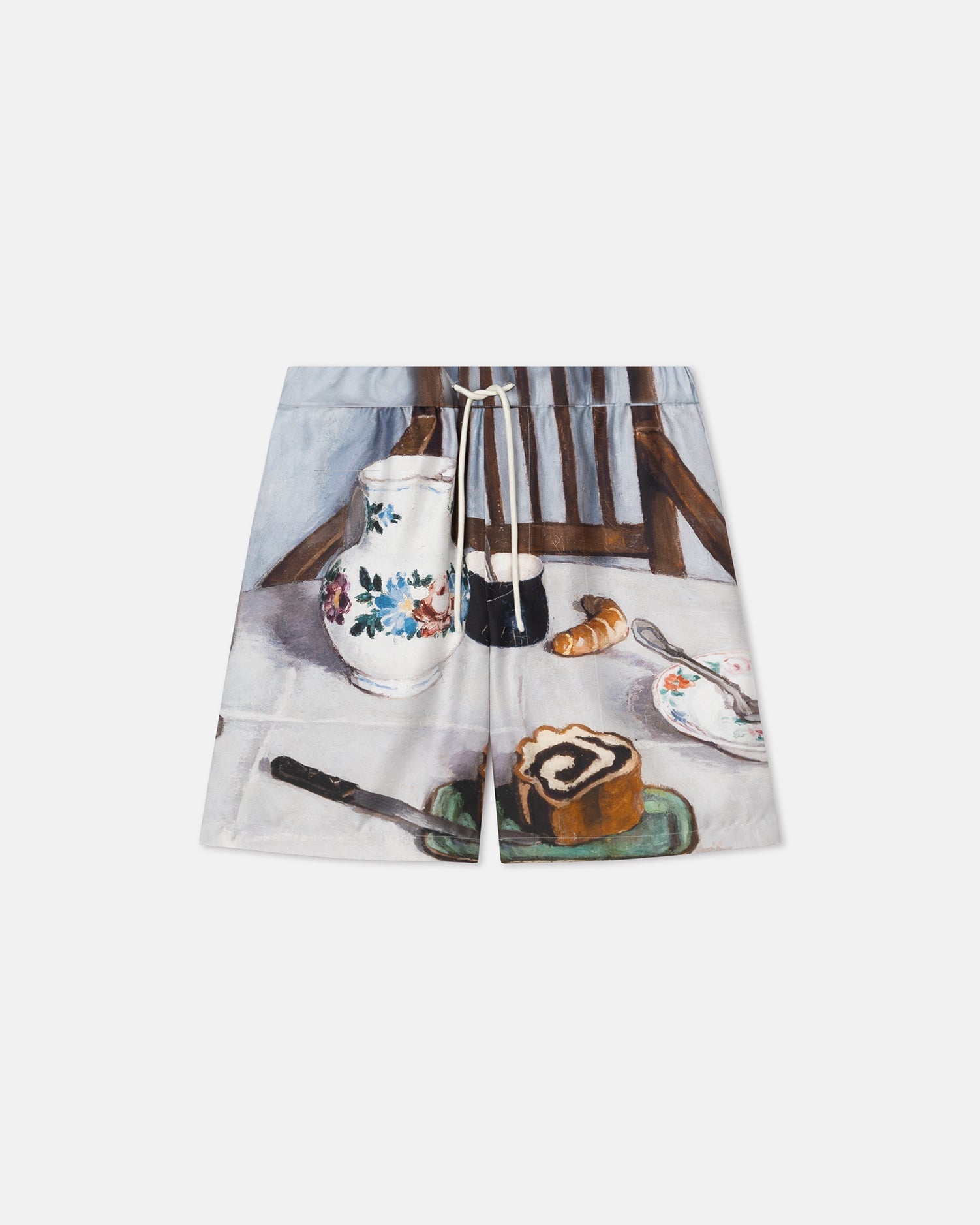 Nanushka Doxxi - Printed Silk Twill Shorts - Poppyseed Cake