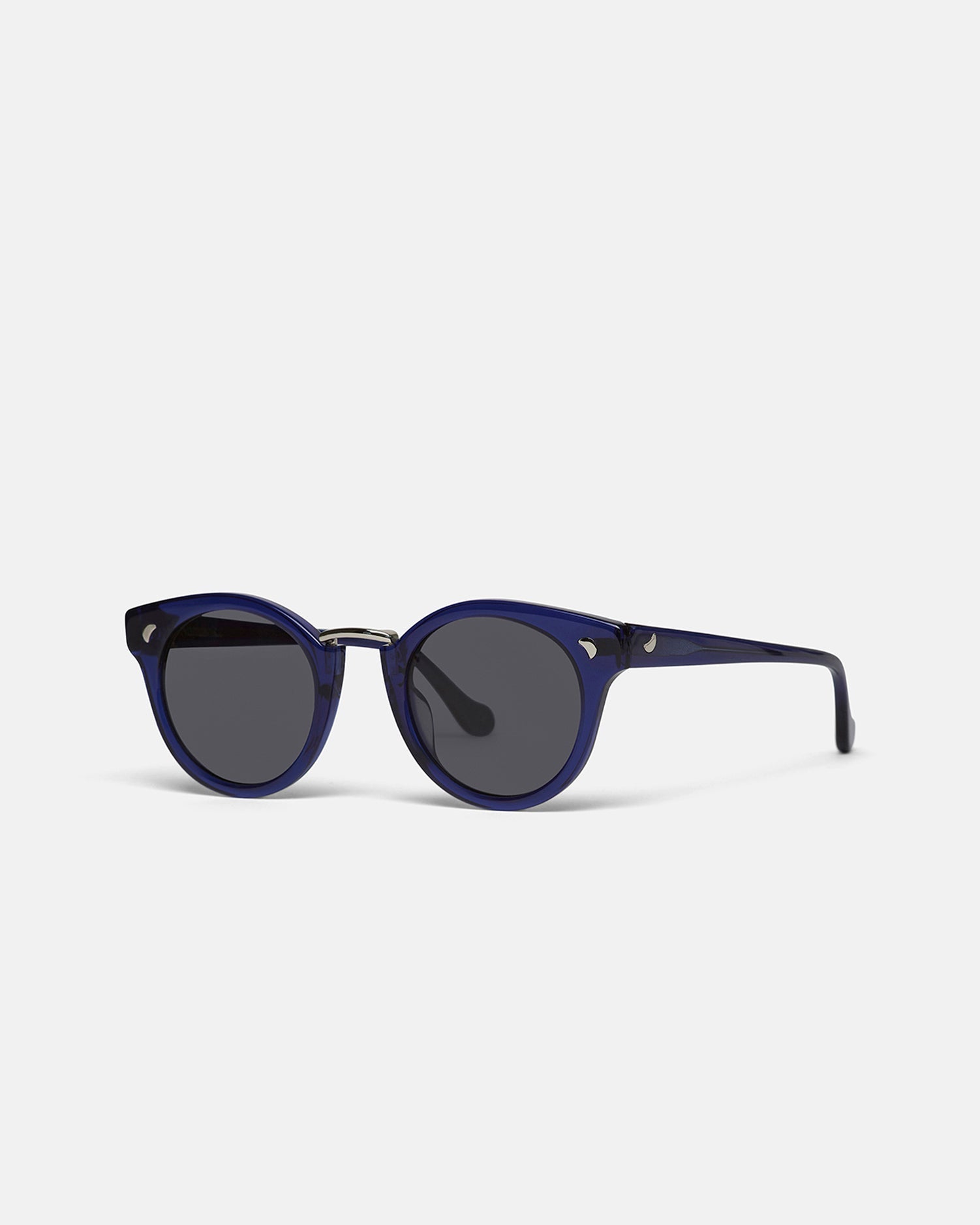 Nanushka Duy - Bio-Plastic Round-Frame Sunglasses - Navy