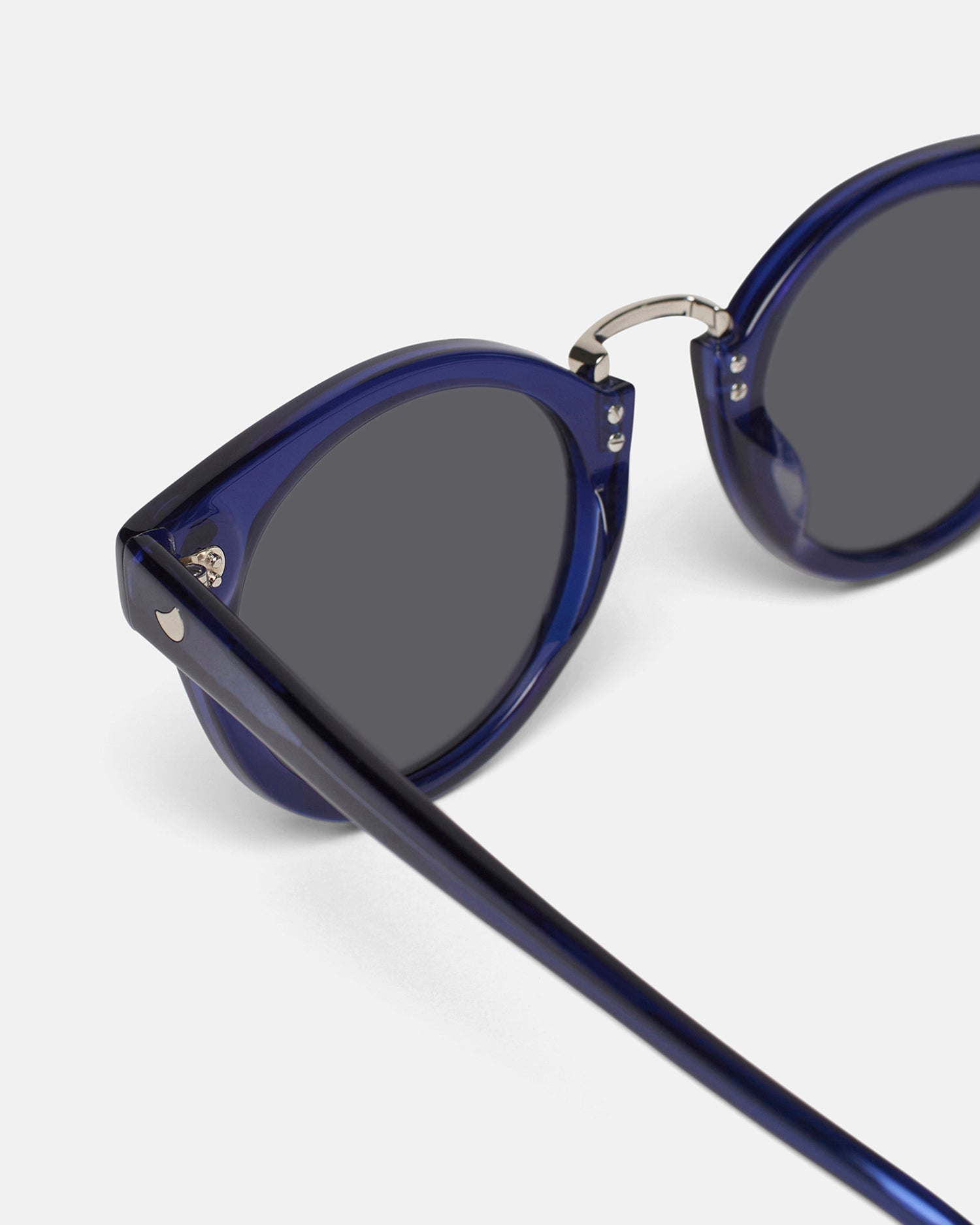 Nanushka Duy - Bio-Plastic Round-Frame Sunglasses - Navy