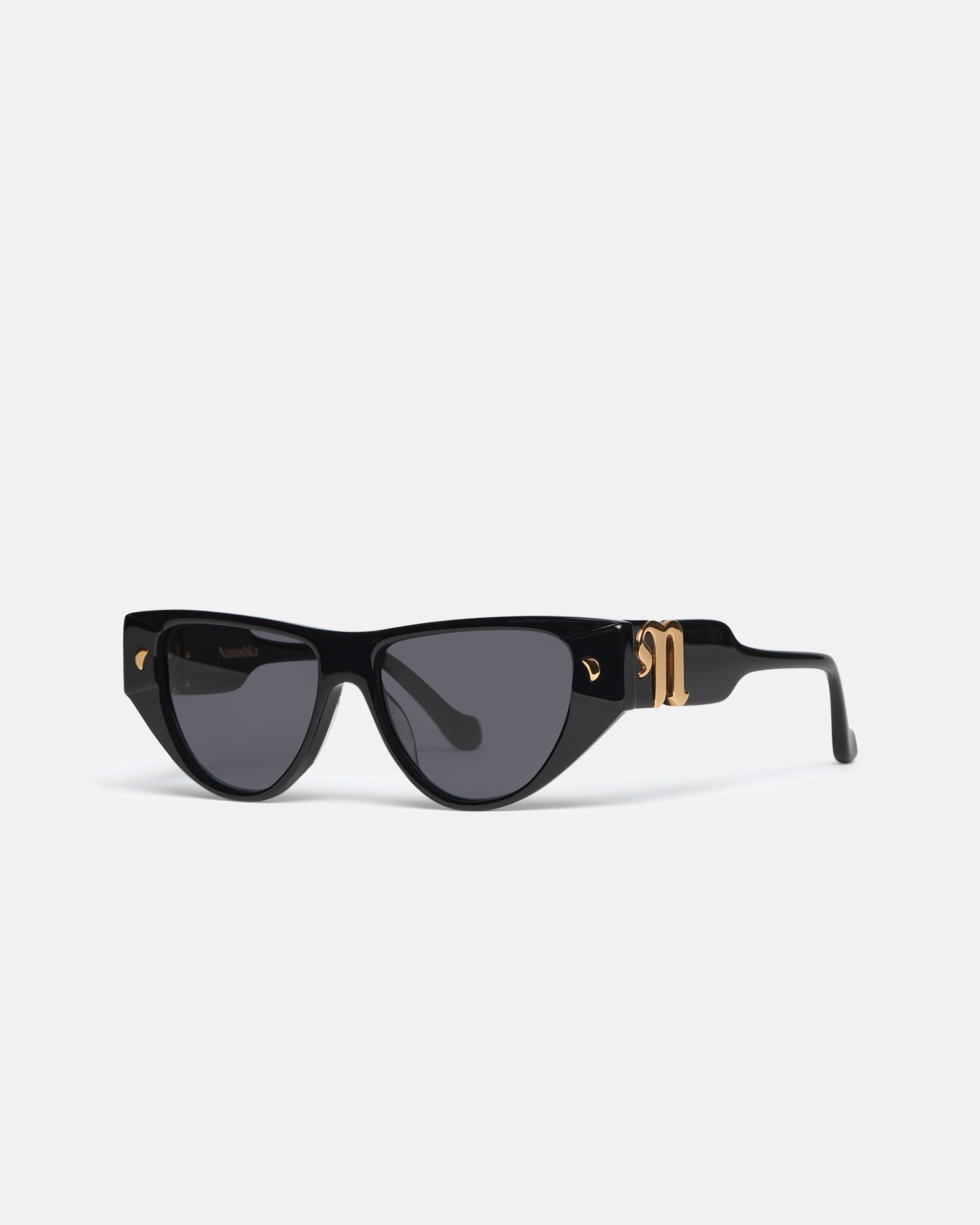 Nanushka Emme - Bio-Plastic Cat-Eye Sunglasses - Black