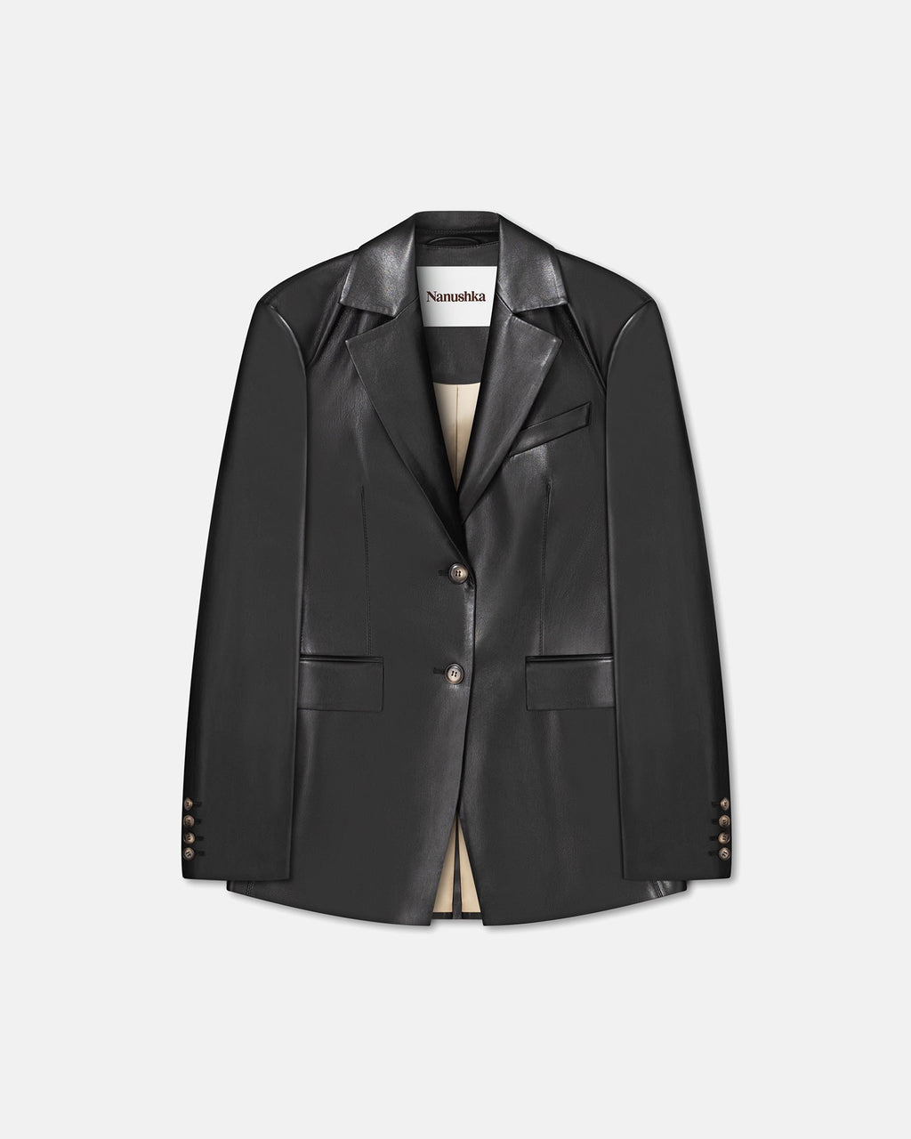 Nanushka Hathi - Okobor™ Alt-Leather Blazer - Black