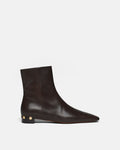 Nanushka Isla - Elongated Square Toe Boots - Dark Chocolate