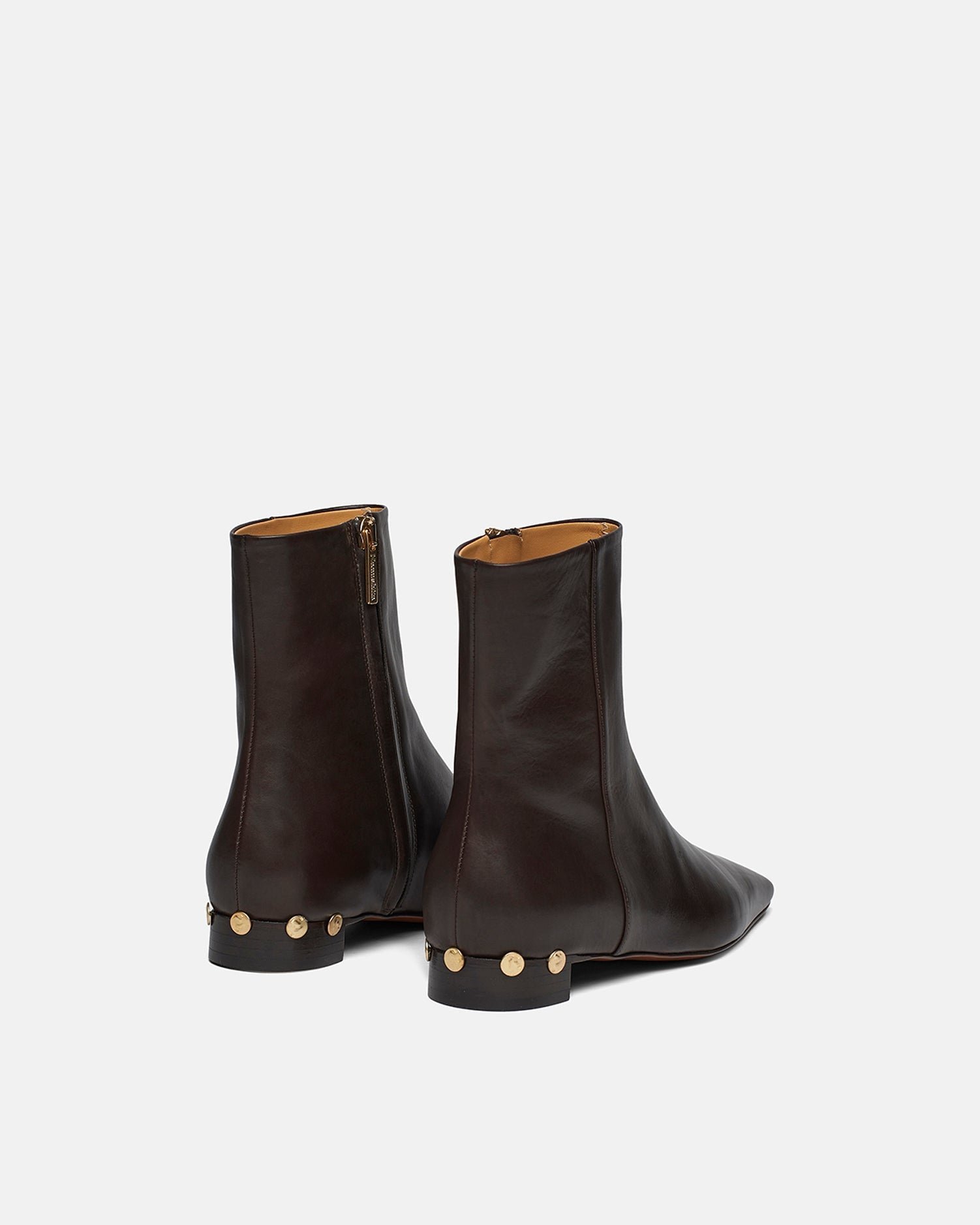 Nanushka Isla - Elongated Square Toe Boots - Dark Chocolate