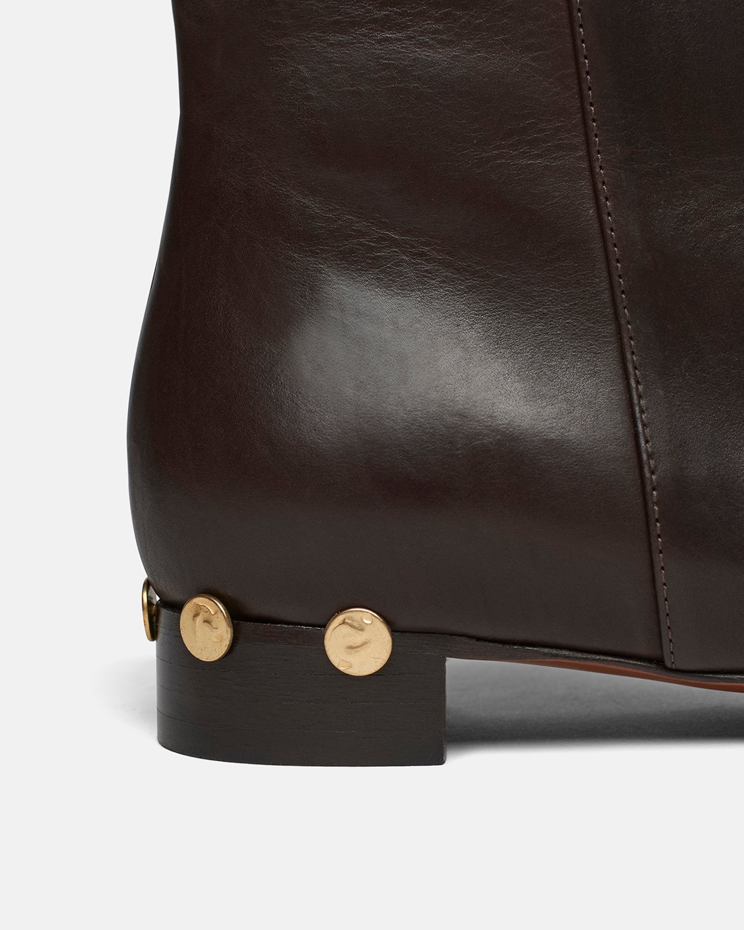 Nanushka Isla - Elongated Square Toe Boots - Dark Chocolate