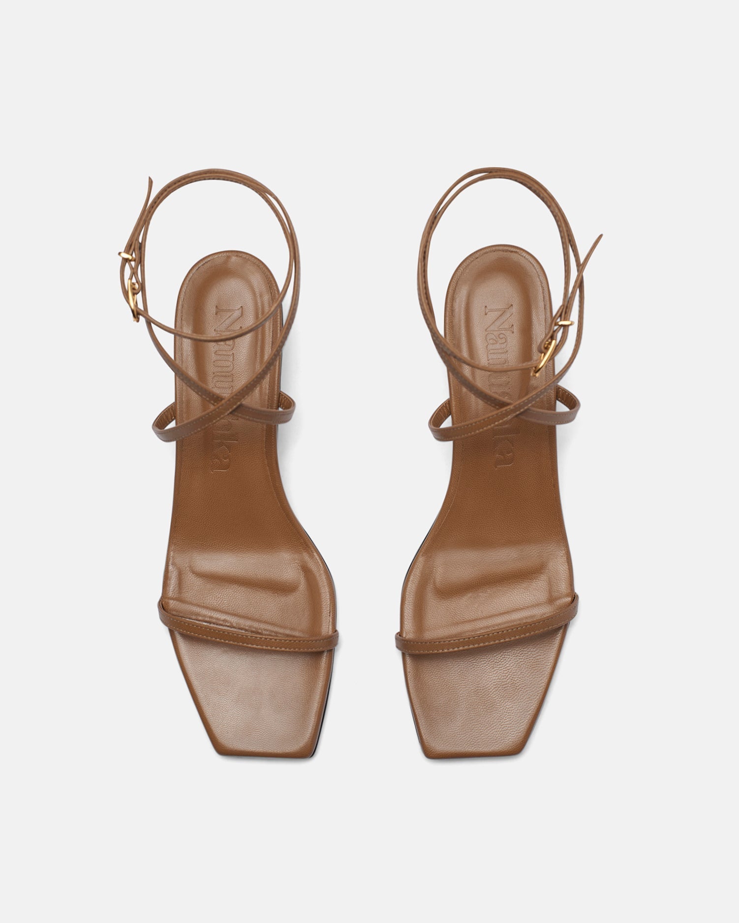 Nanushka Jol - Leather Sandals - Nut Brown
