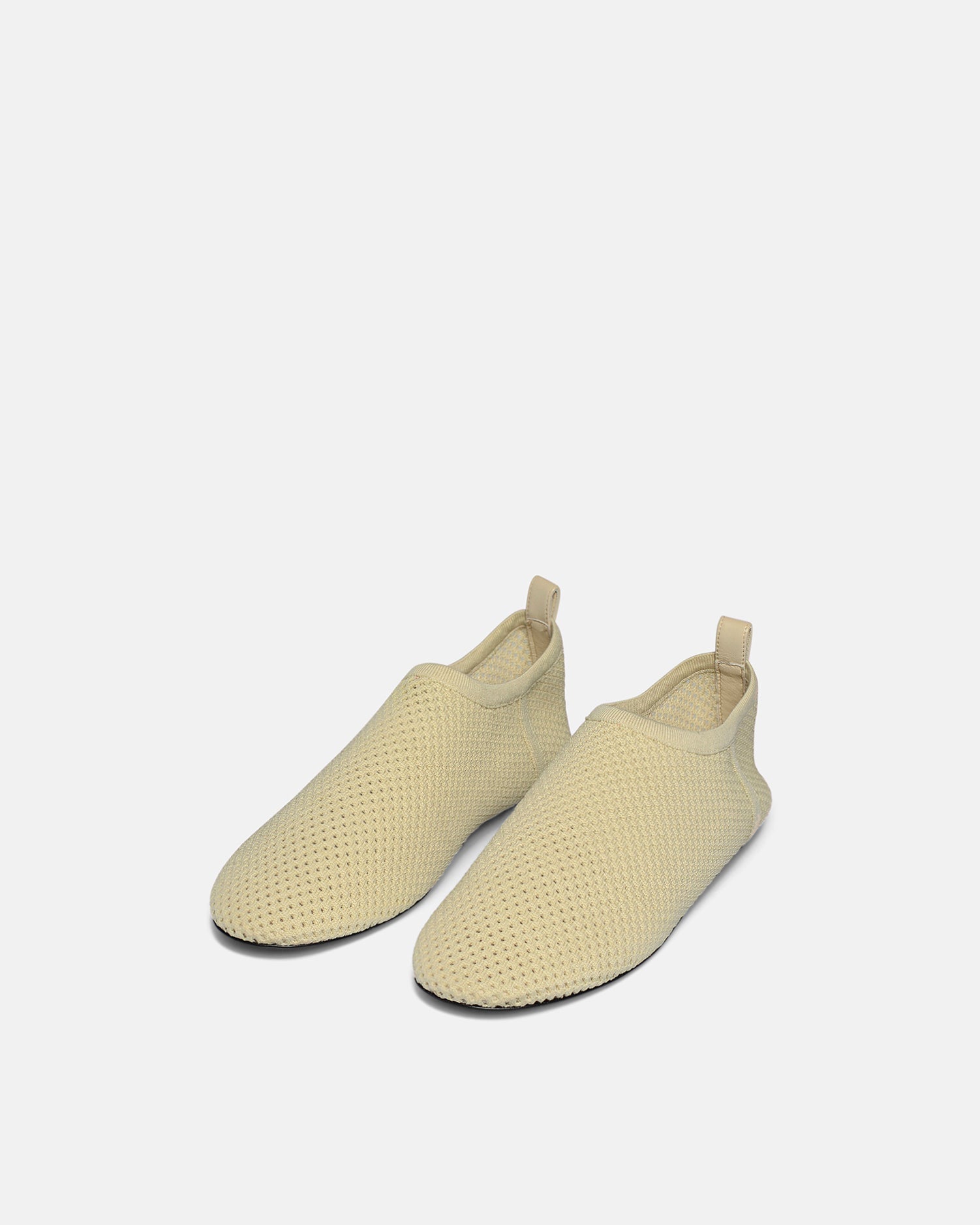 Nanushka Maris Rounded Toe - Mesh-Knit Round-Toe Slip On Shoes - Sand Mesh
