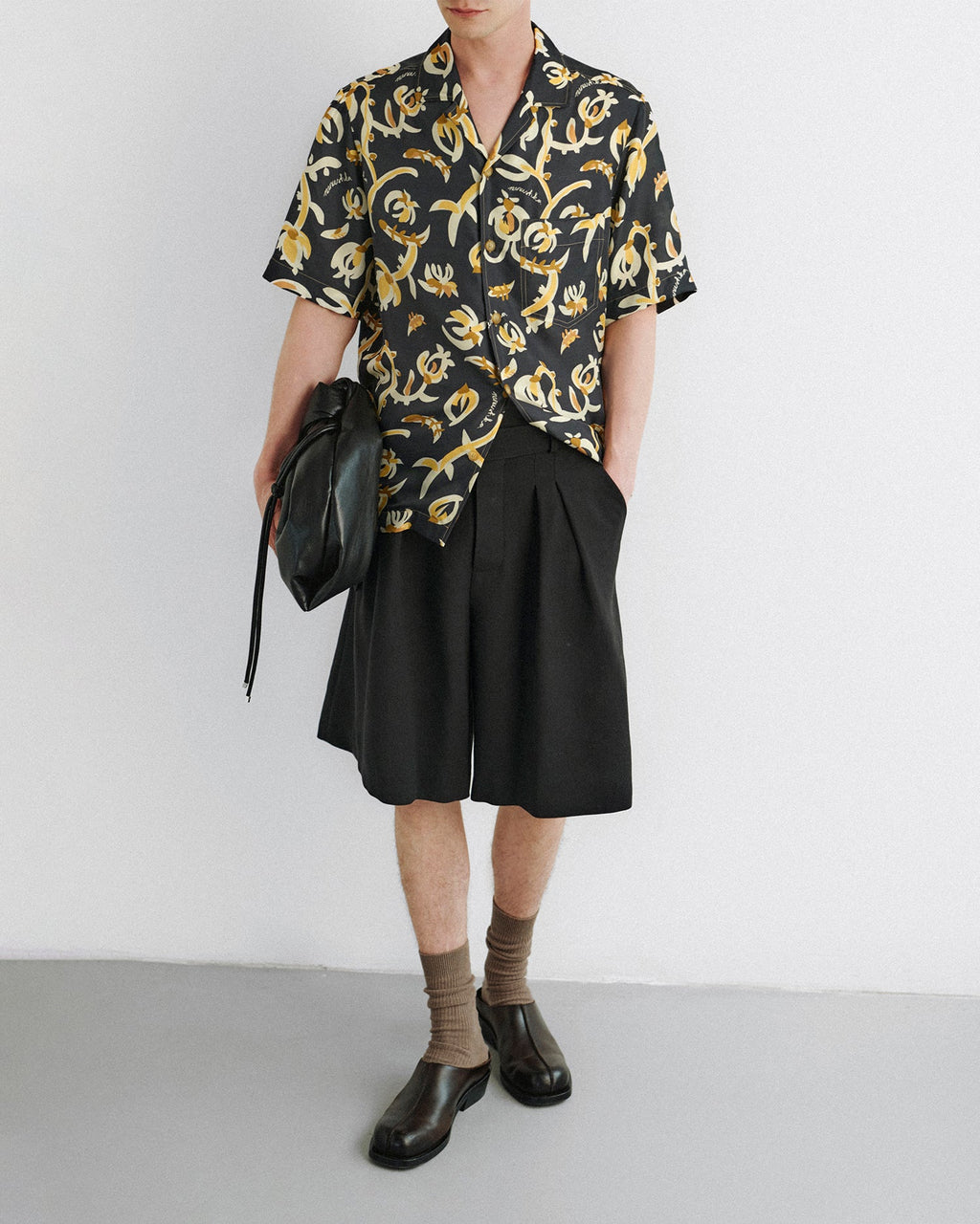 Nanushka Bodil - Printed Silk Twill Shirt - Black Floral