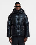 Nanushka Hide Mens - Okobor™ Alt-Leather Hooded Puffer - Black
