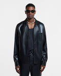 Nanushka Duco - Okobor™ Alt-Leather Long Sleeve Shirt - Black