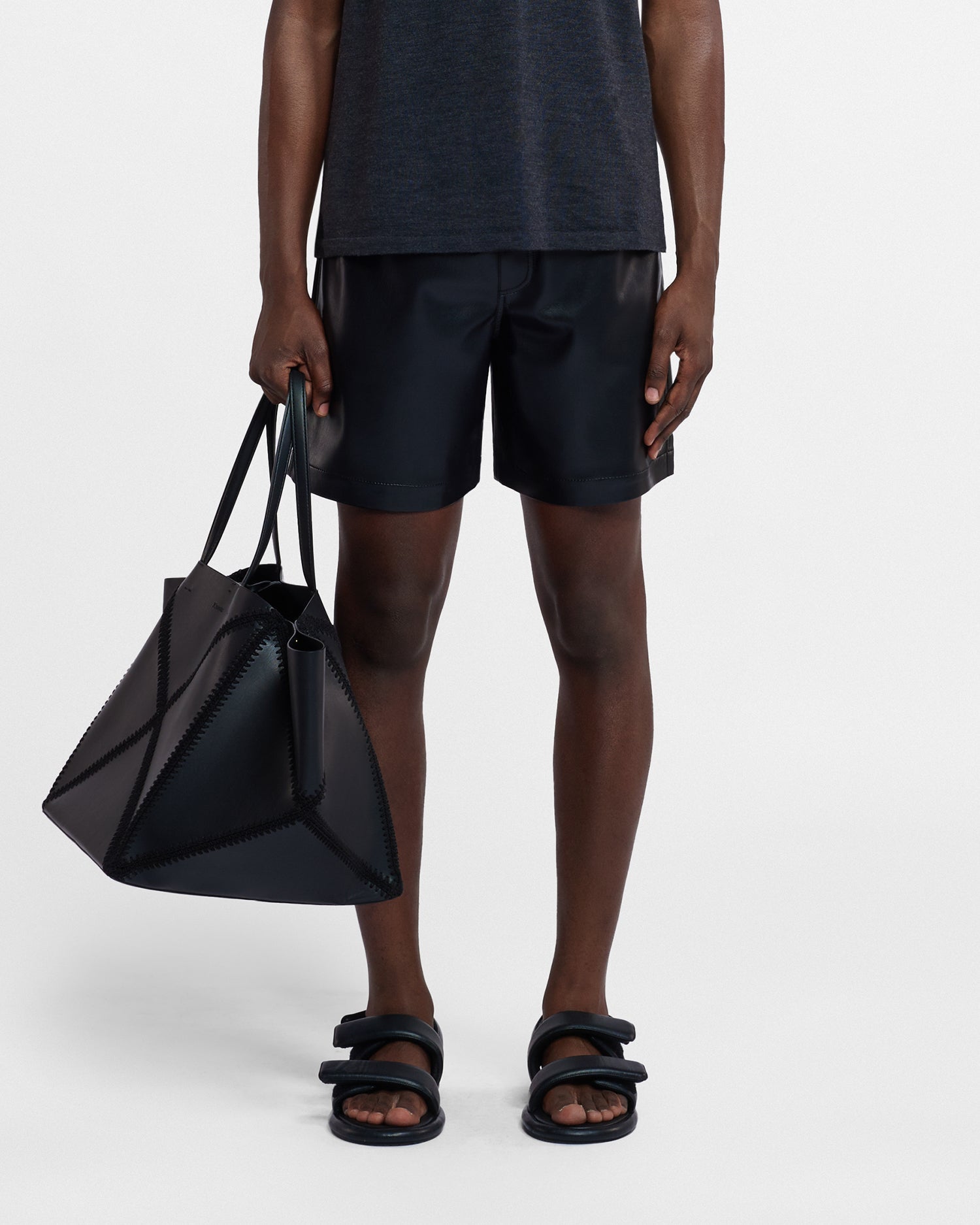 Nanushka Doxxi - Okobor™ Alt-Leather Shorts - Black