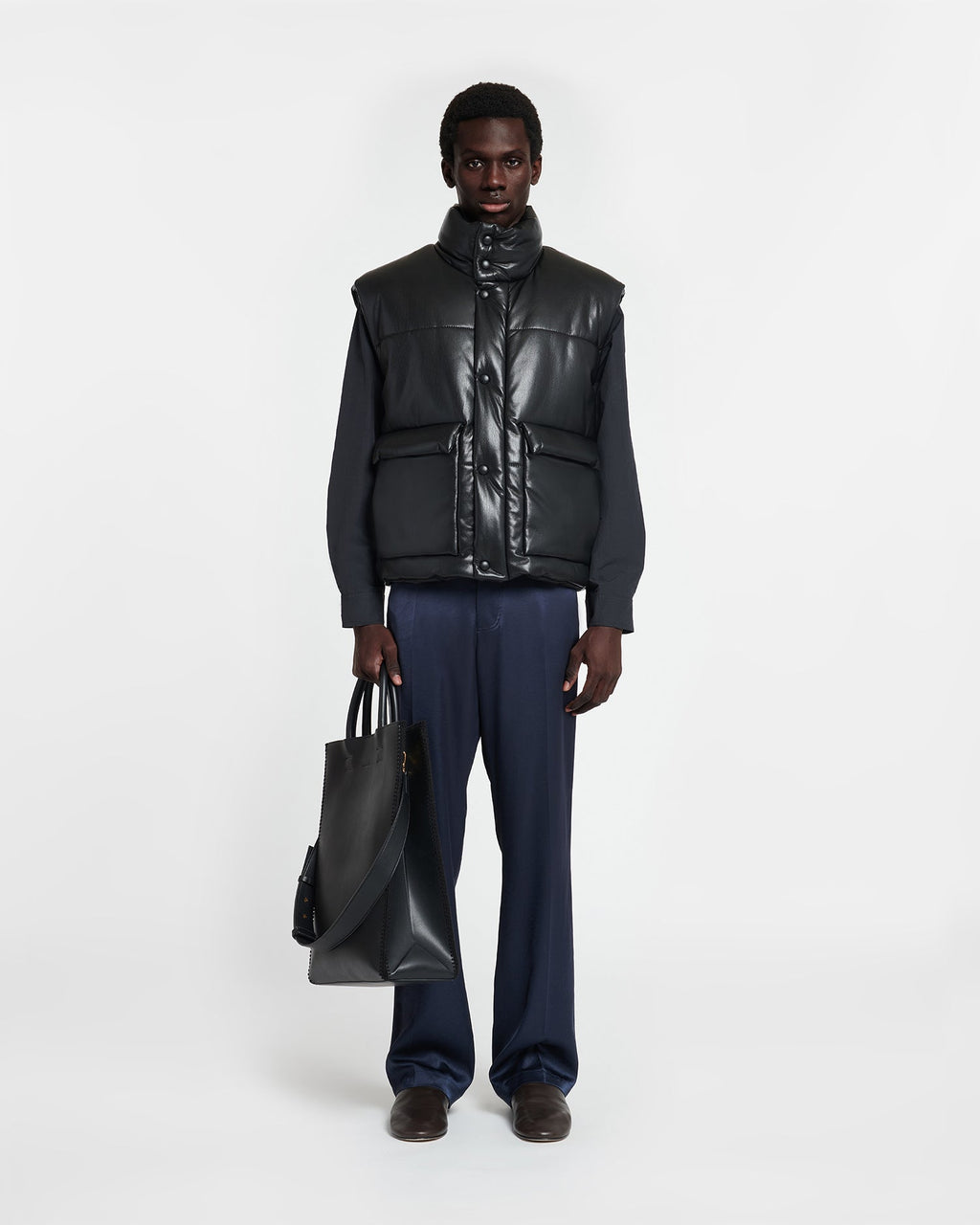 Nanushka Jovan - Okobor™ Alt-Leather Gilet - Black