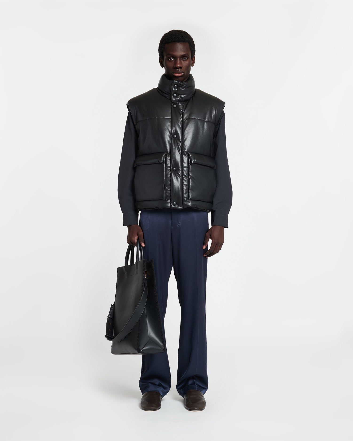Nanushka Jovan - Okobor™ Alt-Leather Gilet - Black