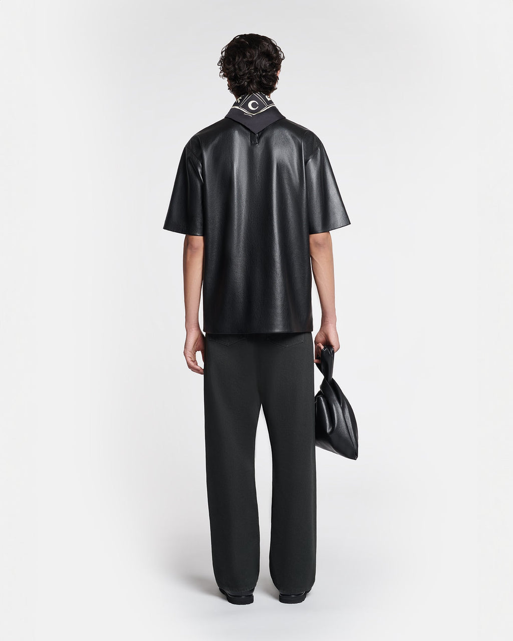 Nanushka Isaac - Okobor™ Alt-Leather T-Shirt - Black