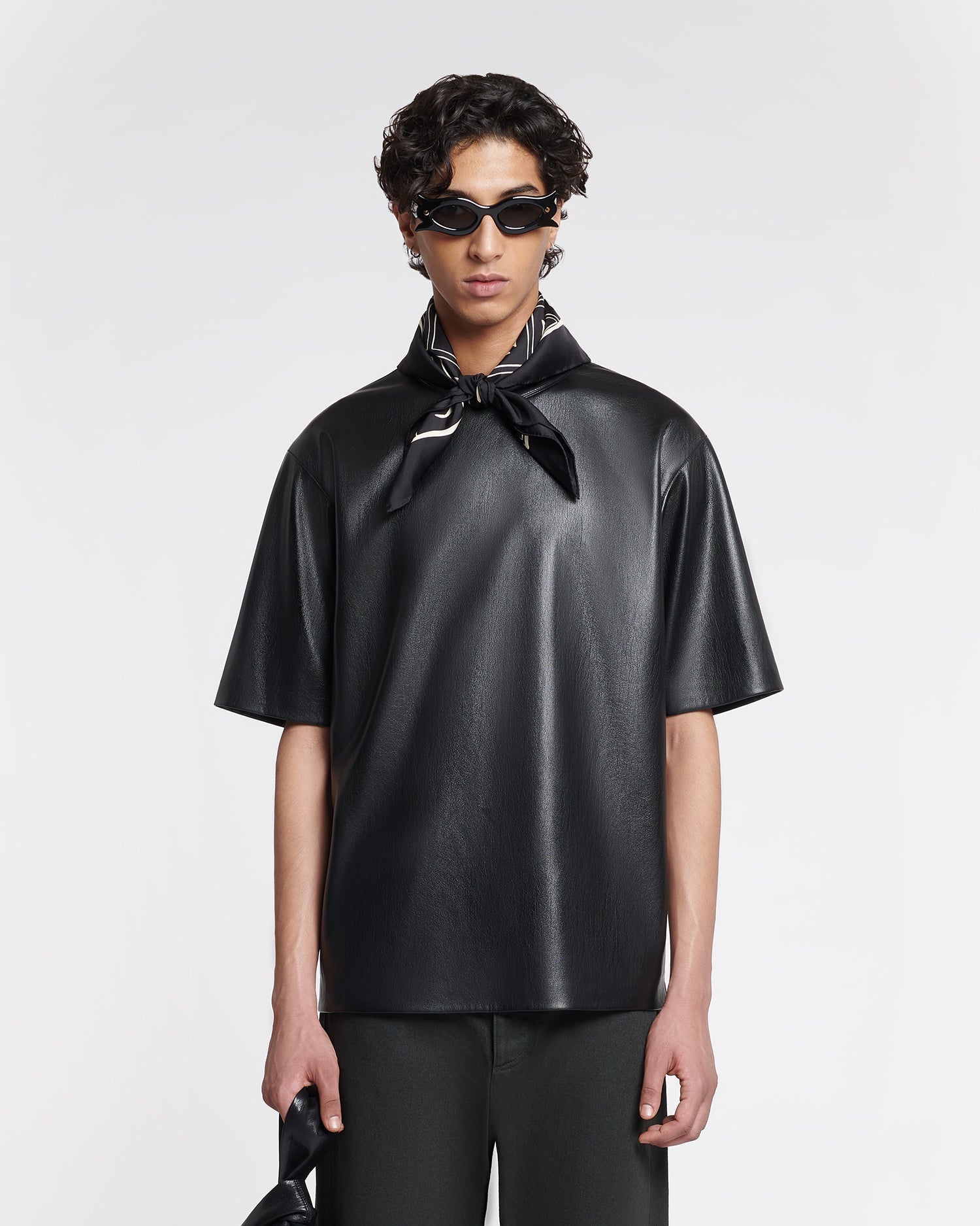 Nanushka Isaac - Okobor™ Alt-Leather T-Shirt - Black