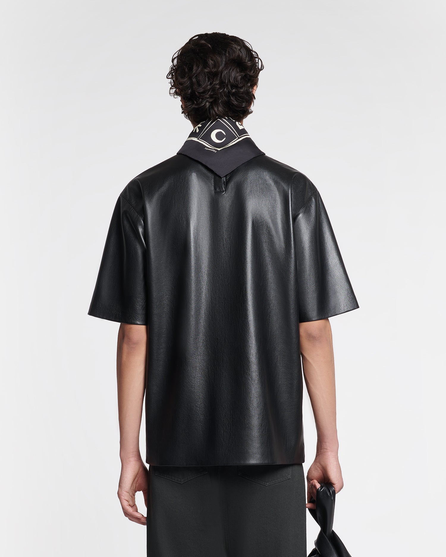 Nanushka Isaac - Okobor™ Alt-Leather T-Shirt - Black
