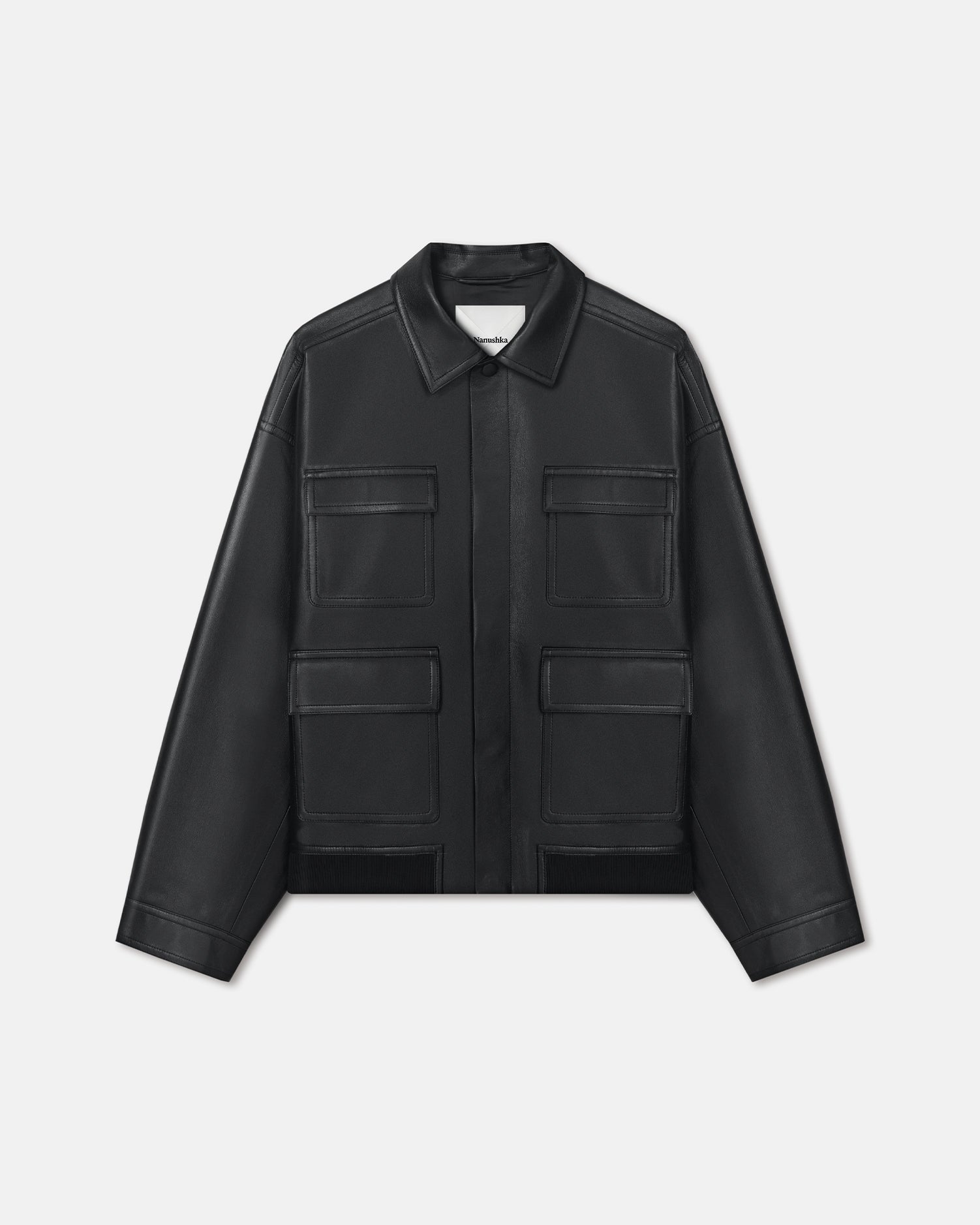 Nanushka Zubin - Regenerated Leather Jacket - Black