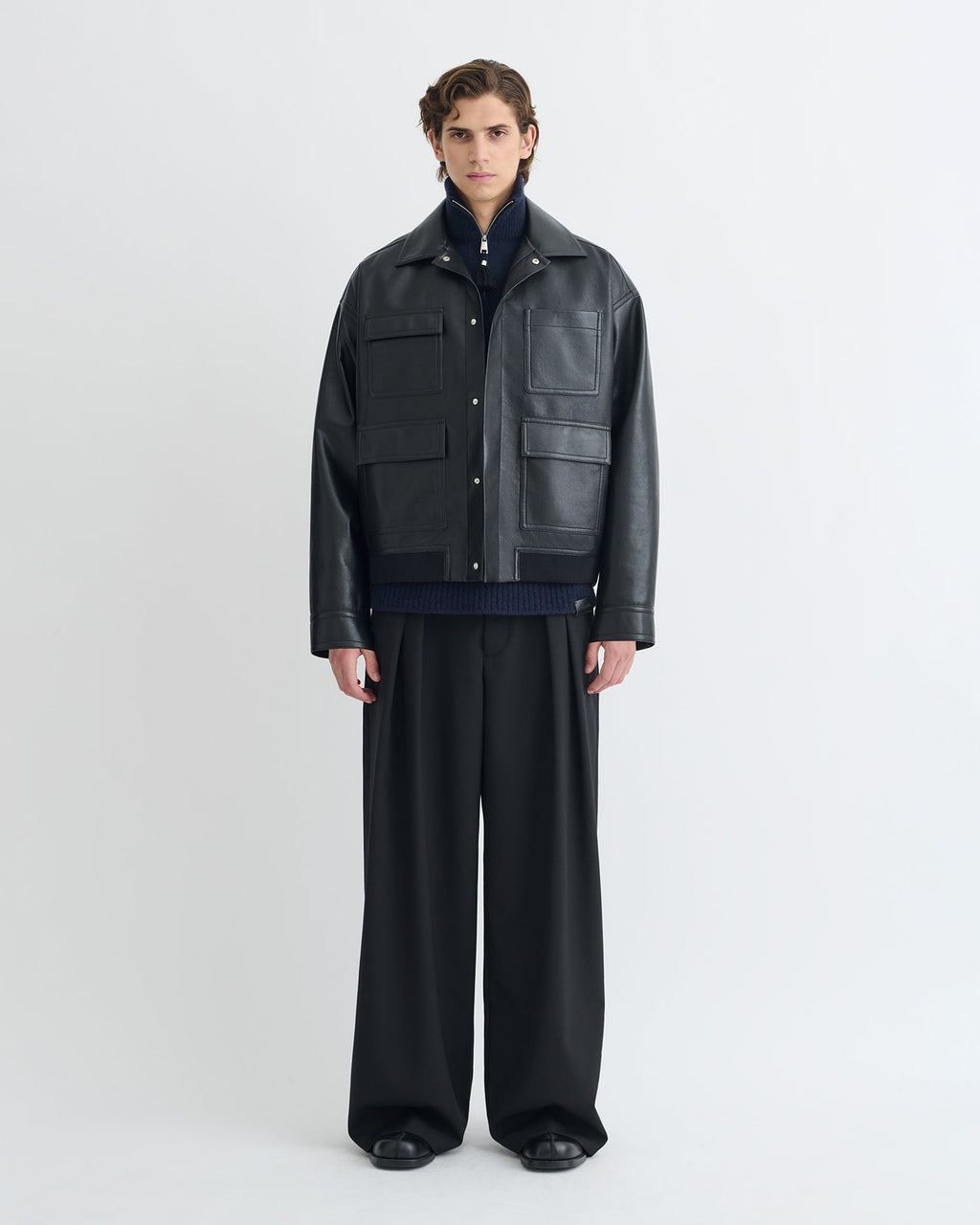 Nanushka Zubin - Regenerated Leather Jacket - Black