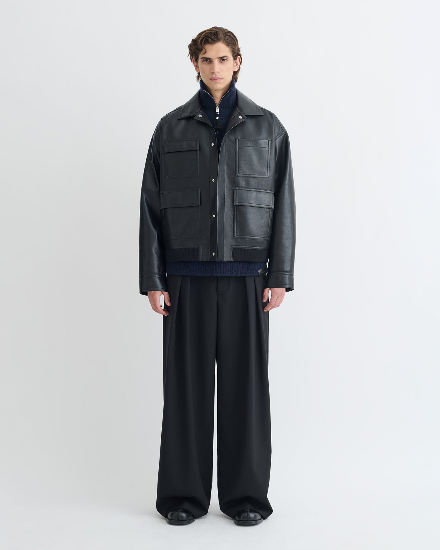 Nanushka Zubin - Regenerated Leather Jacket - Black