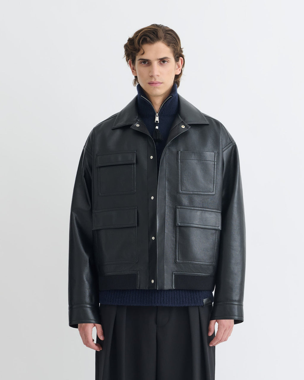 Nanushka Zubin - Regenerated Leather Jacket - Black