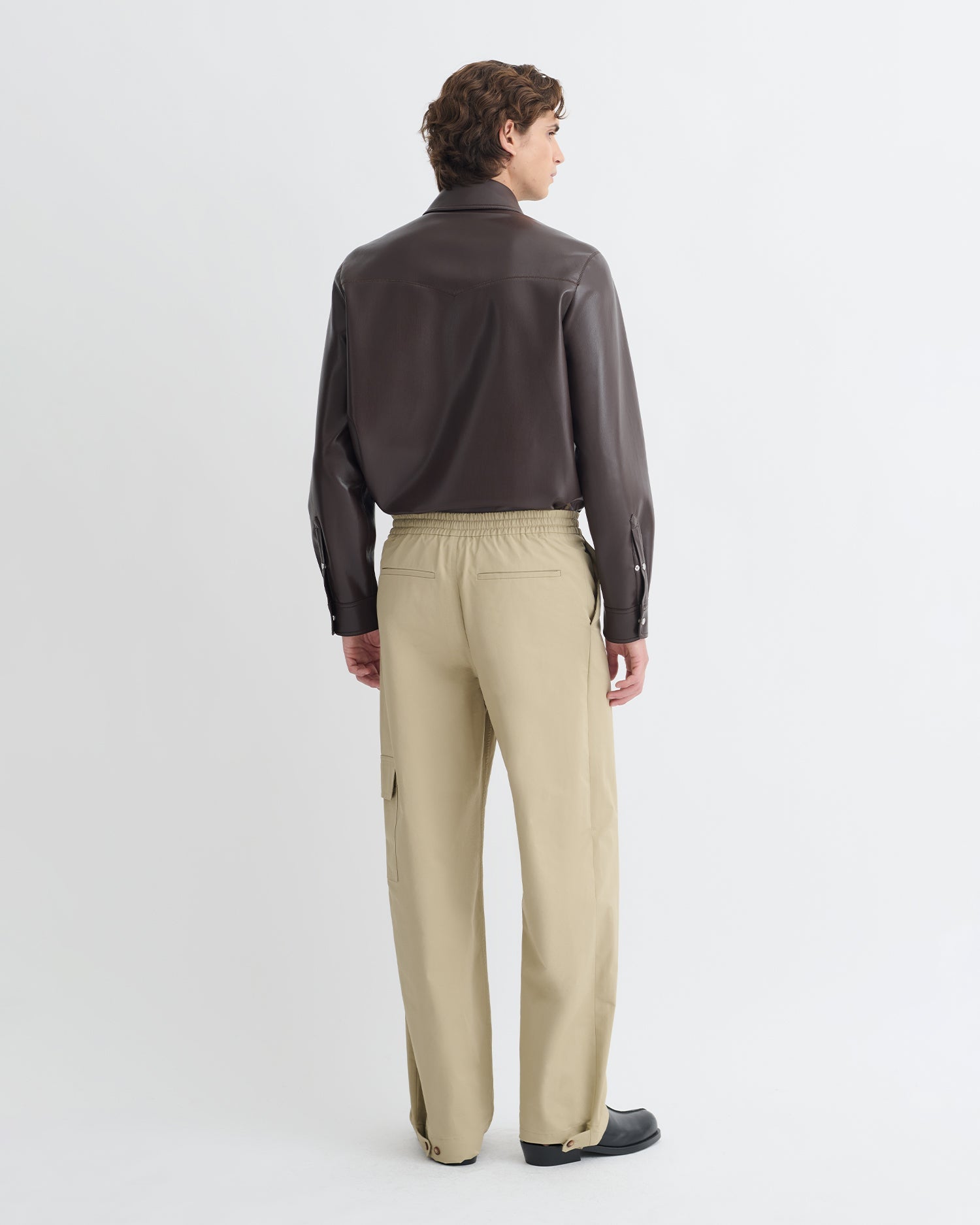 Nanushka Navid - Tech Twill Balloon-Leg Pants - Pebble