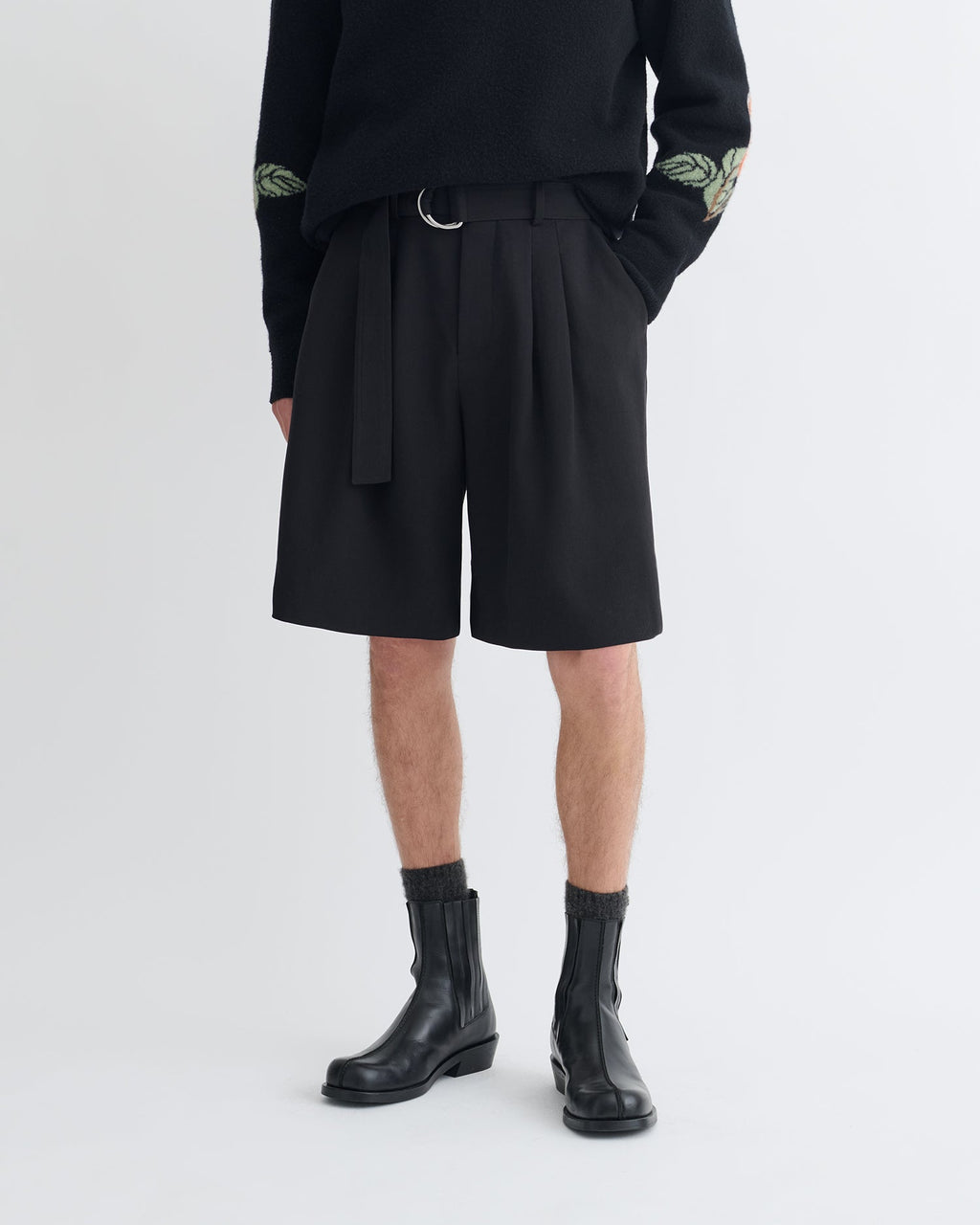 Nanushka Derulo - Tailored Crepe Twill Shorts - Black