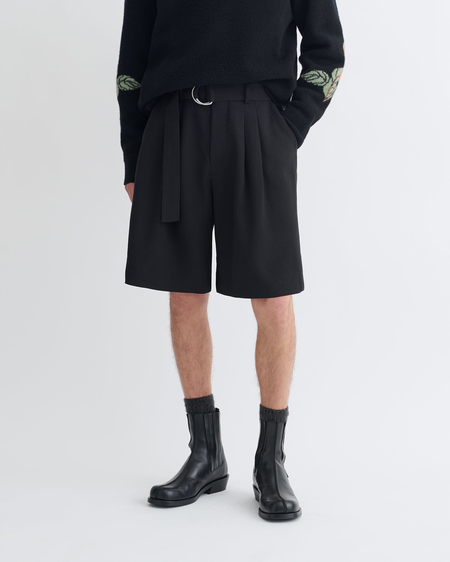 Nanushka Derulo - Tailored Crepe Twill Shorts - Black