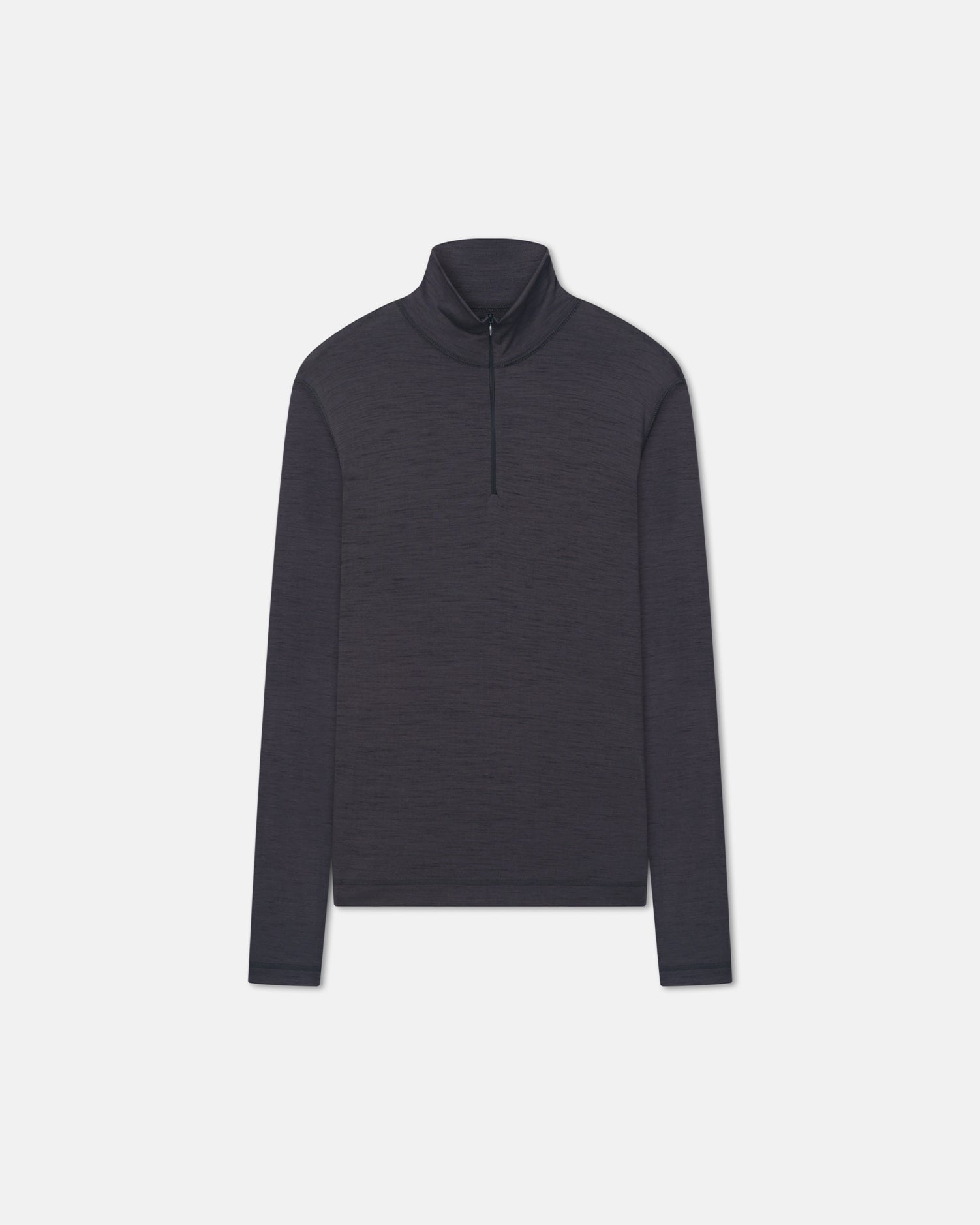 Nanushka Tenoch - Melange Wool Jersey Turtleneck Top - Grey Melange