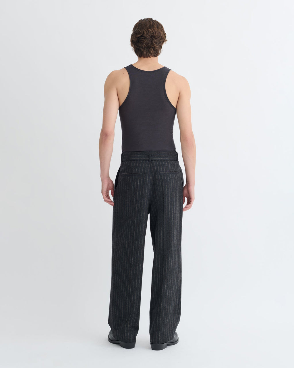 Nanushka Jahi - Melange Wool Jersey Tank Top - Grey Melange