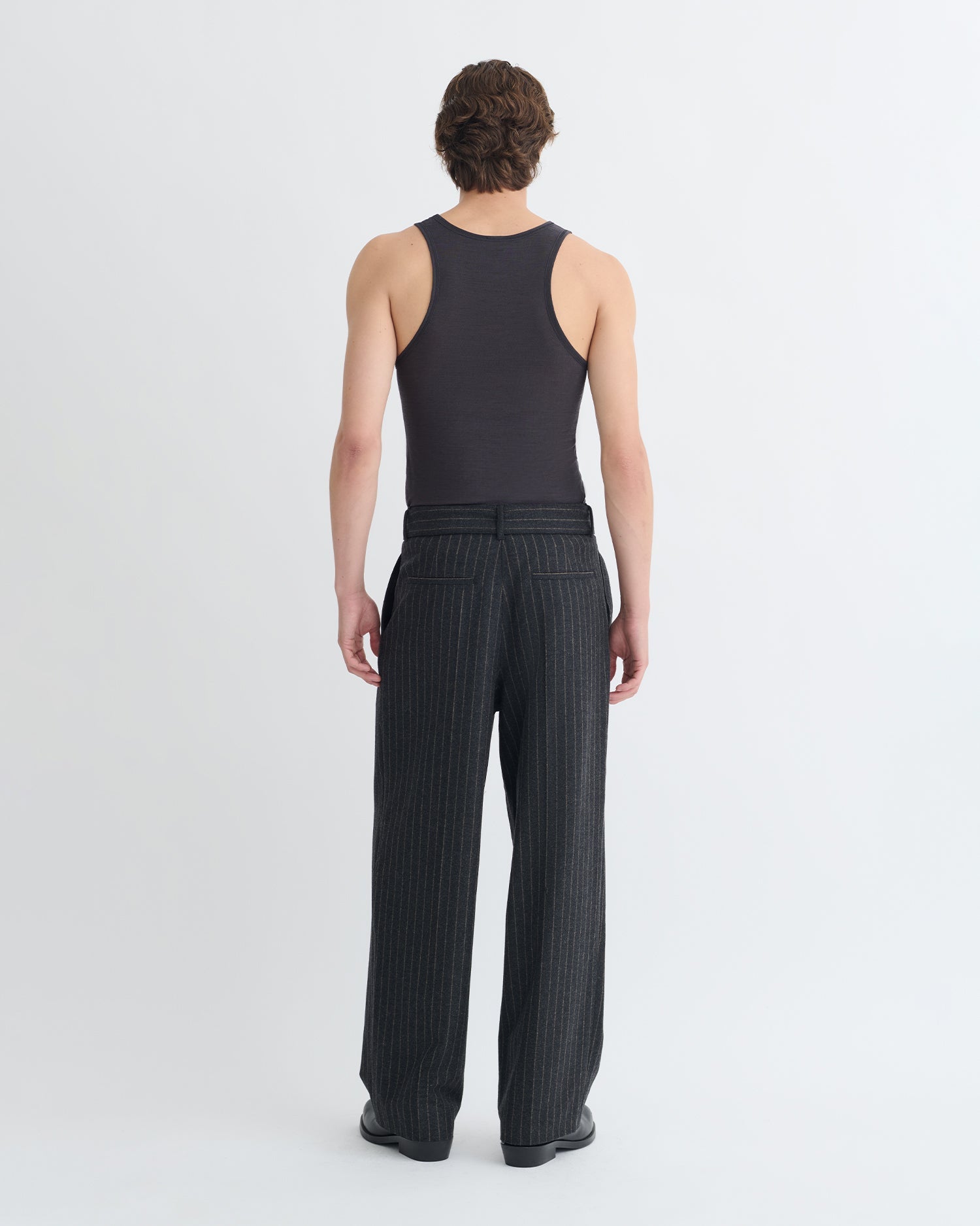 Nanushka Jahi - Melange Wool Jersey Tank Top - Grey Melange