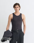 Nanushka Jahi - Melange Wool Jersey Tank Top - Grey Melange