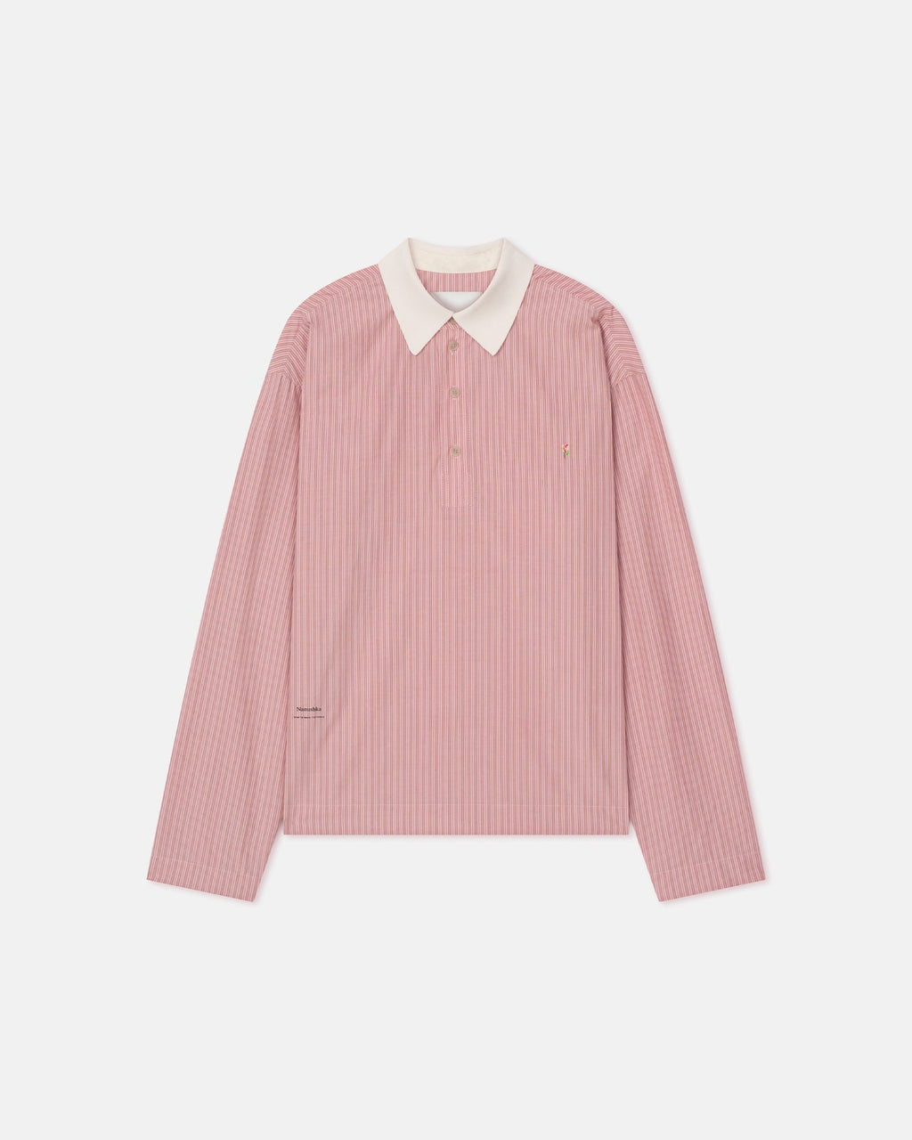 Nanushka Taron - Striped Polo Neck Top - Pink