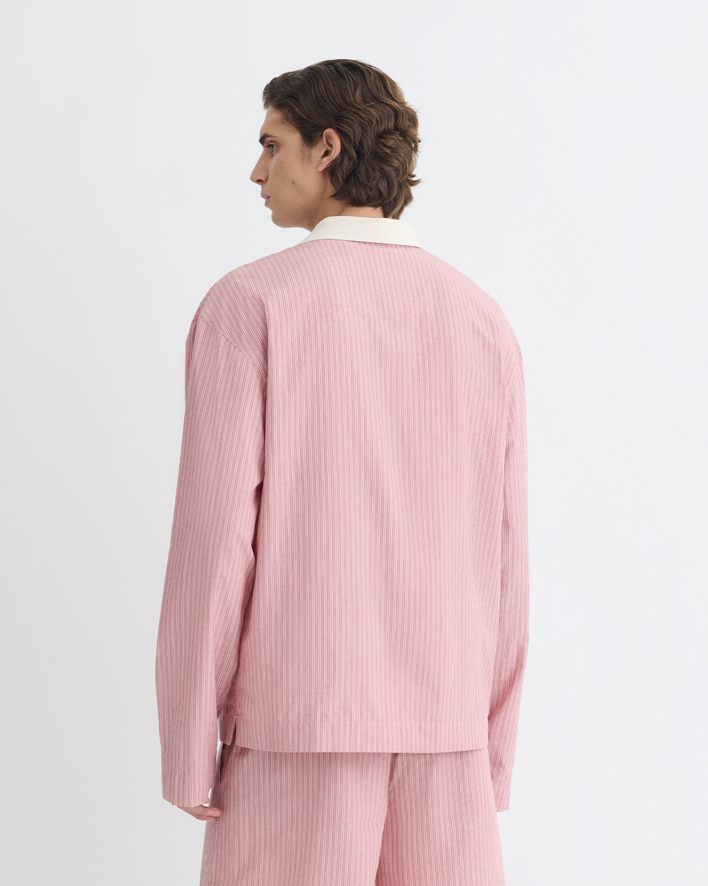 Nanushka Taron - Striped Polo Neck Top - Pink