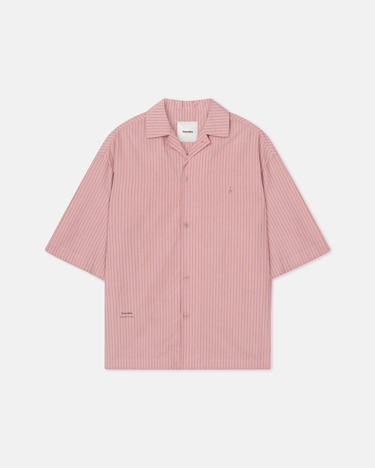 Nanushka Anwel - Striped Shirt - Pink