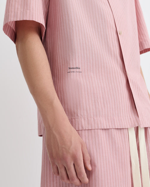 Nanushka Anwel - Striped Shirt - Pink