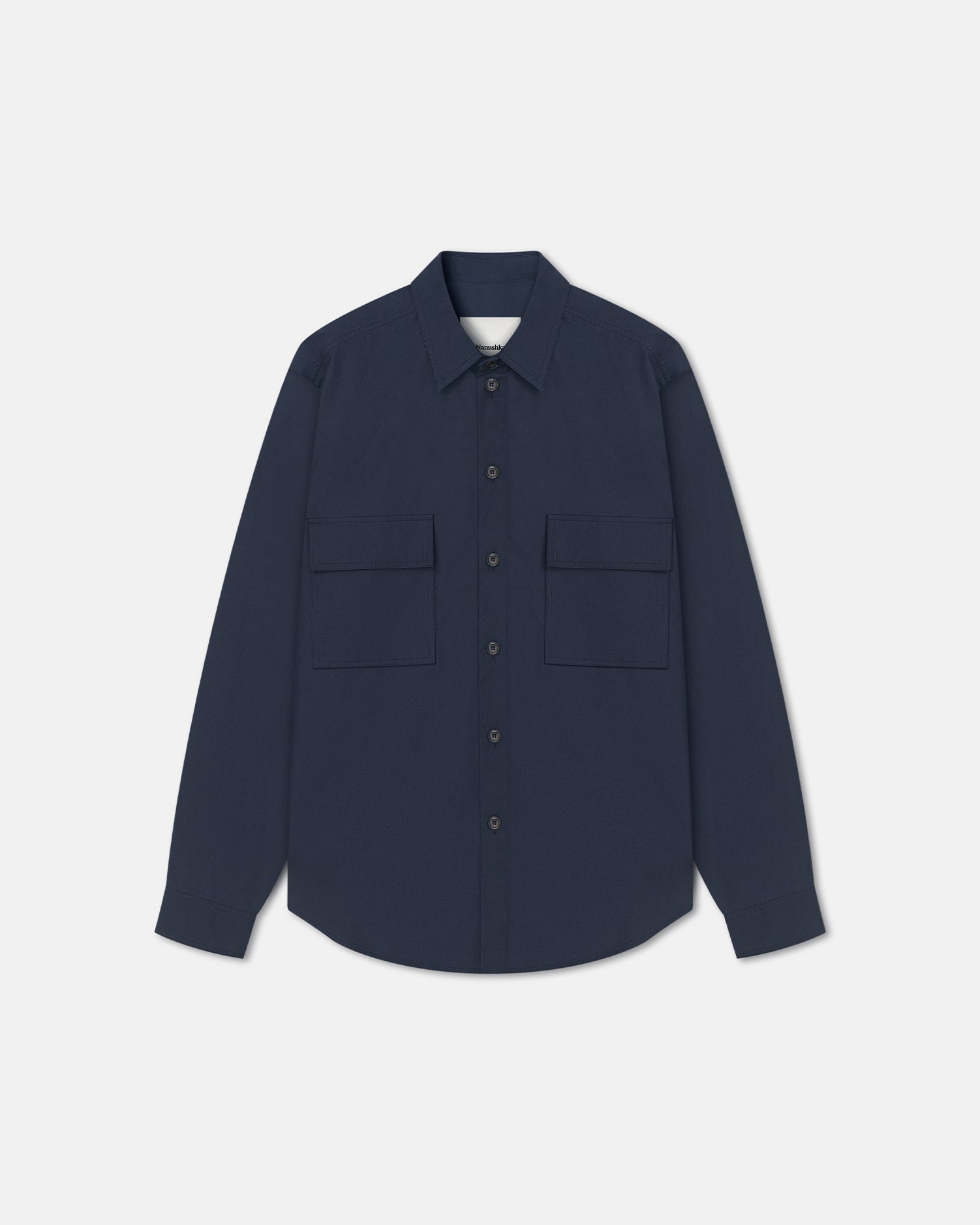Nanushka Jari - Long-Sleeve Shirt - Navy