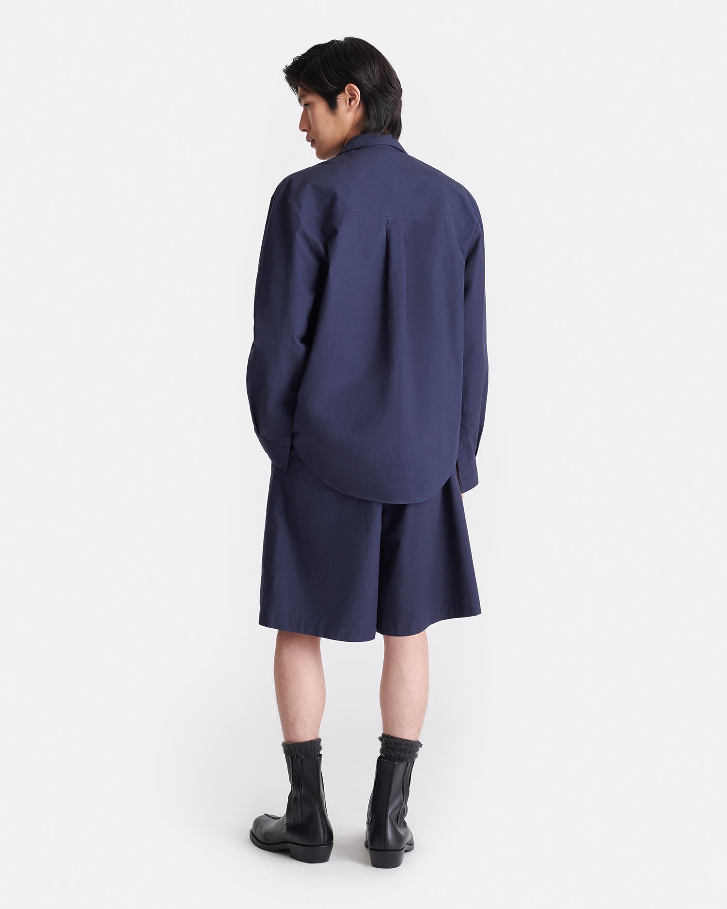 Nanushka Jari - Long-Sleeve Shirt - Navy