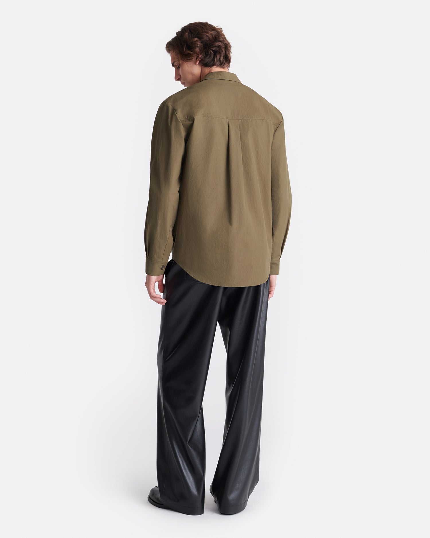 Nanushka Jari - Long-Sleeve Shirt - Uniform Green