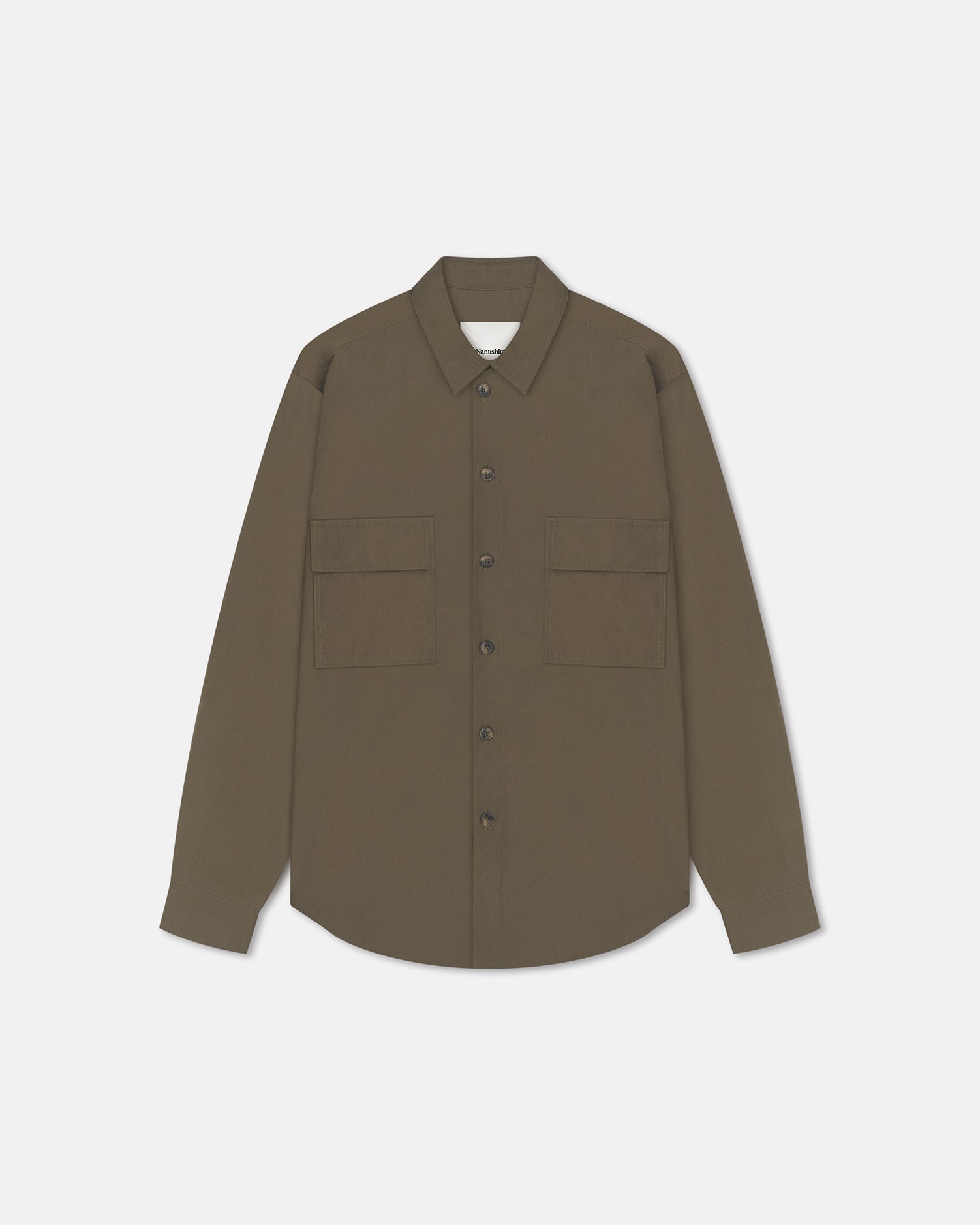 Nanushka Jari - Long-Sleeve Shirt - Uniform Green